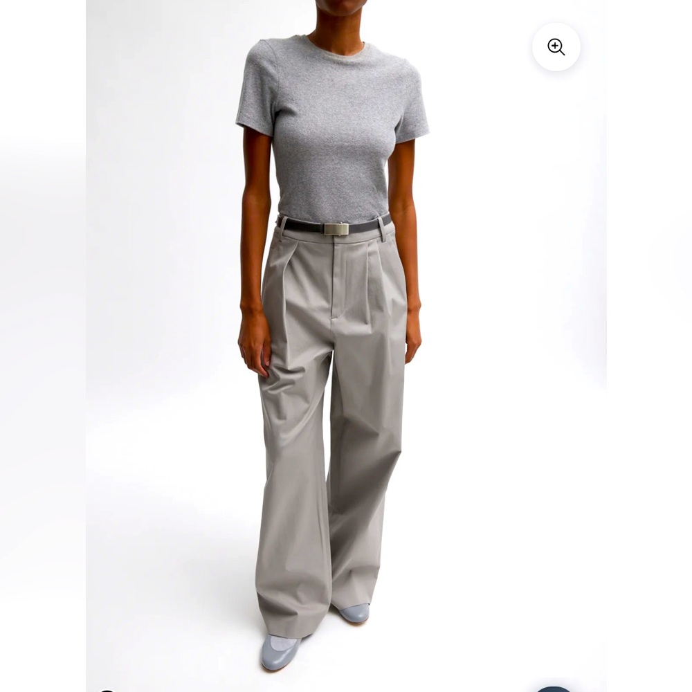 Tibi Oliver Cotton Stretch Tricotine Stella Pant size 8, Grey